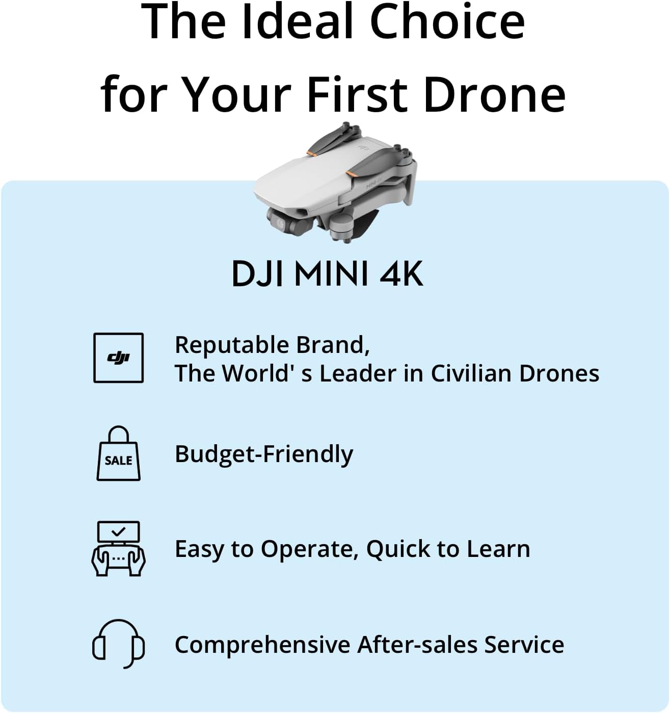 DJI Mini 4K Drone with Camera – Ultra-Light (Under 249g), 4K UHD Video, 3-Axis Gimbal, 10km Transmission, GPS Auto Return, Wind Resistant – Beginner-Friendly Quadcopter - Image 3