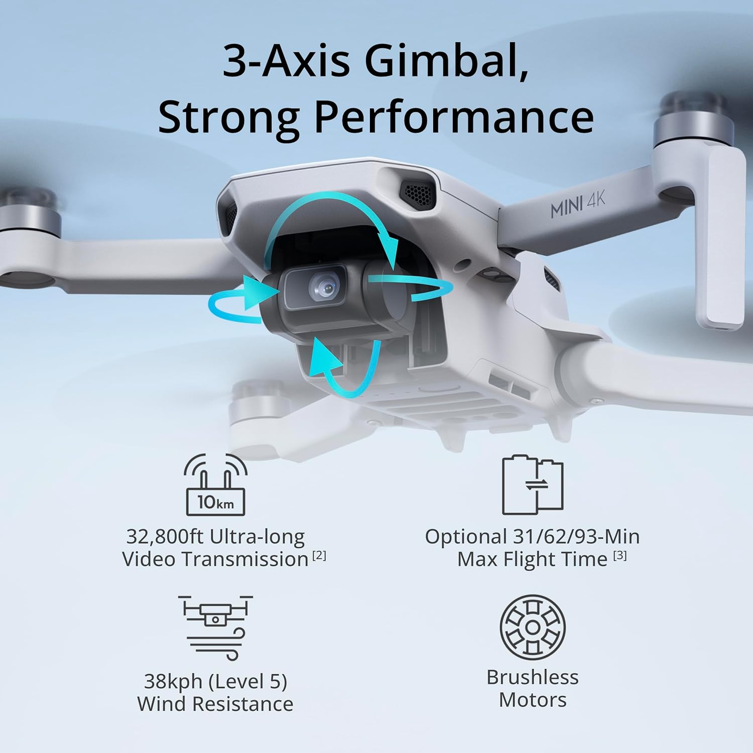 DJI Mini 4K Drone with Camera – Ultra-Light (Under 249g), 4K UHD Video, 3-Axis Gimbal, 10km Transmission, GPS Auto Return, Wind Resistant – Beginner-Friendly Quadcopter - Image 7